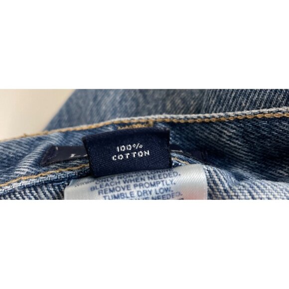 Lands' End Outfitters Men's Straight Fit 5 Pocket Blue Denim Jeans 42x29 - Picture 9 of 10